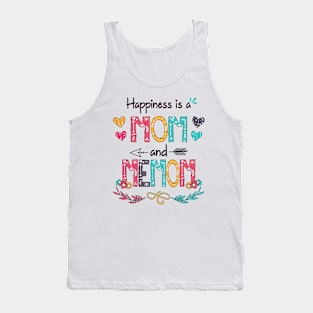 Happiness Is A Mom And Memom Wildflower Happy Mother's Day Tank Top